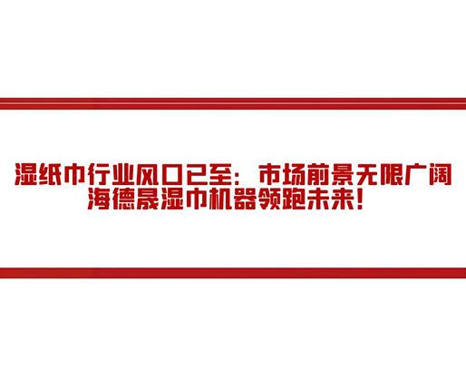 濕紙巾行業(yè)風口已至：市場前景無限廣闊，海德晟濕巾機器領跑未來！